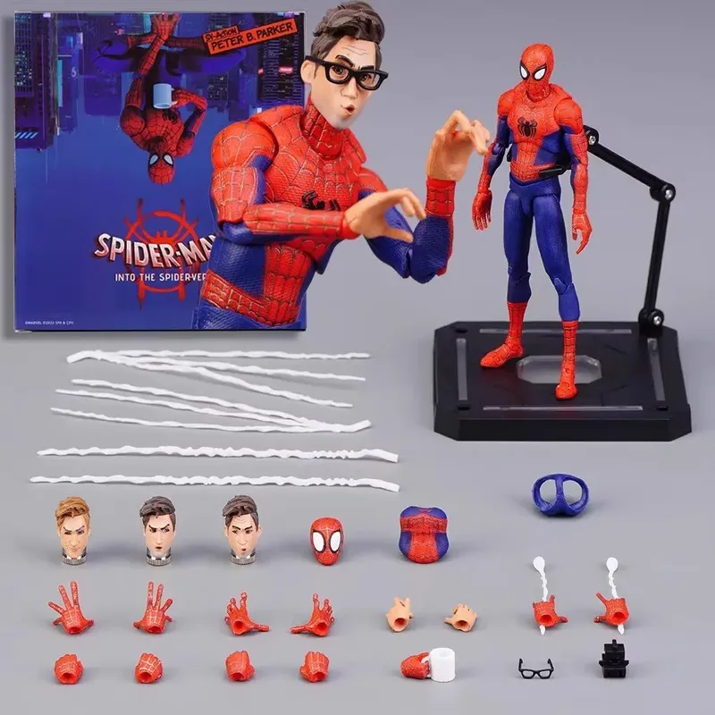 Model Kit Spiderman - ฟิกเกอร์แอคชั่น Spider-Verse SV-ACTION ปีเตอร์ บ.ปาร์คเกอร์ แบบขยับได้