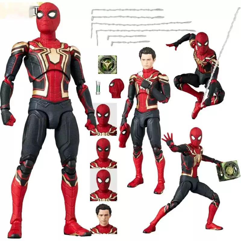 Model Kit Spiderman - ฟิกเกอร์แอคชั่นแบบข้อต่อขยับได้จาก New Medicom Toy Mafex ของสะสมจาก