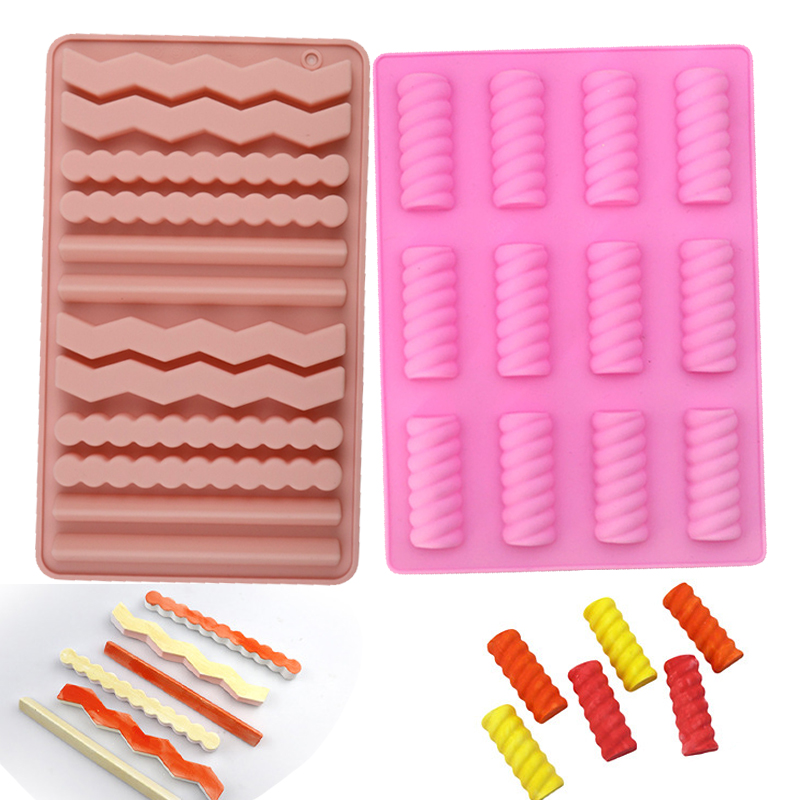 Model Kitchen Set - ใหม่ช็อกโกแลตบาร์แม่พิมพ์ซิลิโคน Stick คุกกี้ถาดอบ ICE CUBE Candy