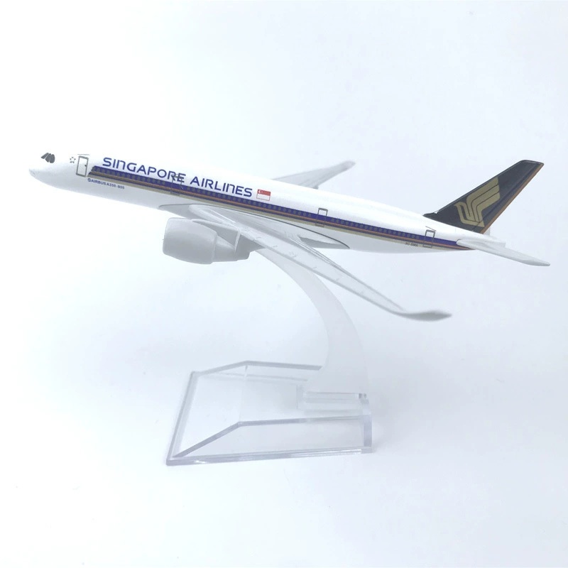 Model Kit Singapore - โมเดลเครื่องบินจำลองขนาด 16 ซม. รุ่น A350 สายการบินสิงคโปร์