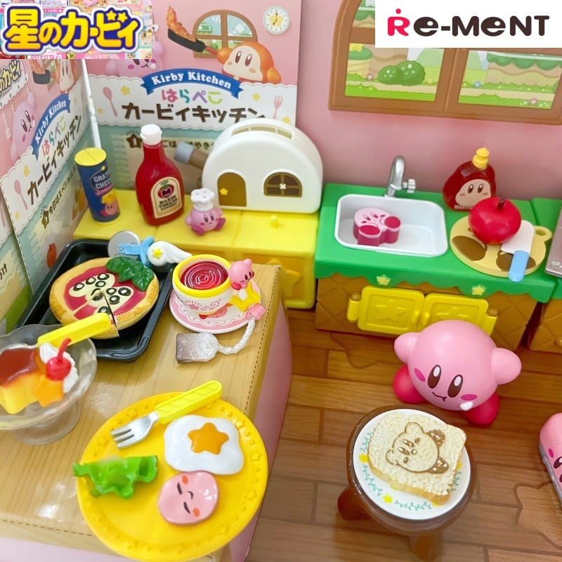 Model Kitchen Set Pvc - RE-MENT Kirby Kitchen Miniature ชุดอาหาร-กล่องตาบอดสะสมเดสก์ท็อปฉากตุ๊กตาเล่นอาหาร Microscale