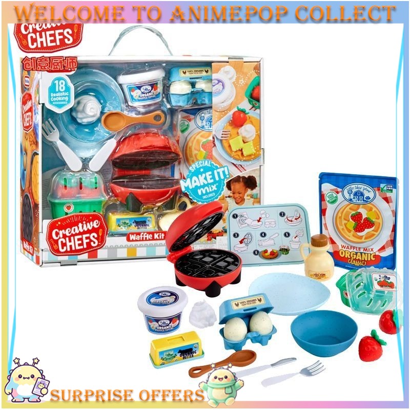 Model Kitchen Set Pvc - MGA Miniverse ชุดวาฟเฟิลเชฟสร้างสรรค์ใหม่แท้ ของเล่นดินปั้น DIY ชุดศิลปะตกแต่งโต๊ะน่ารักสำหรับฮาโลวีน