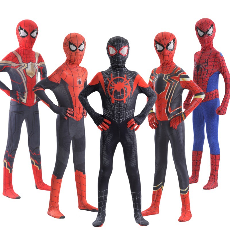 Model Kit Spiderman - ชุดคอสเพลย์ฮาโลวีนครบเซ็ตสำหรับแฟนคลับสไปเดอร์แมน ชุดเซนไทไมลส์ โมราลีส สำหรับงานปาร์ตี้ฮาโลวีน คริสต์มาส ของขวัญฮาโลวีน