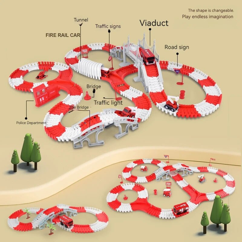 Fire Engine TRACK ประกอบรถวิศว - Model Kit Train บทวิจารณ์และราคา
