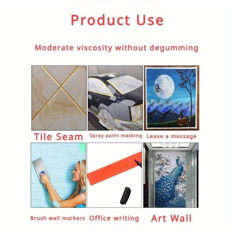 เทปสี3ม้วน/ชุดเทปกาวหลายพื้นผิ - Model Kit Paint Remover บทวิจารณ์และราคา