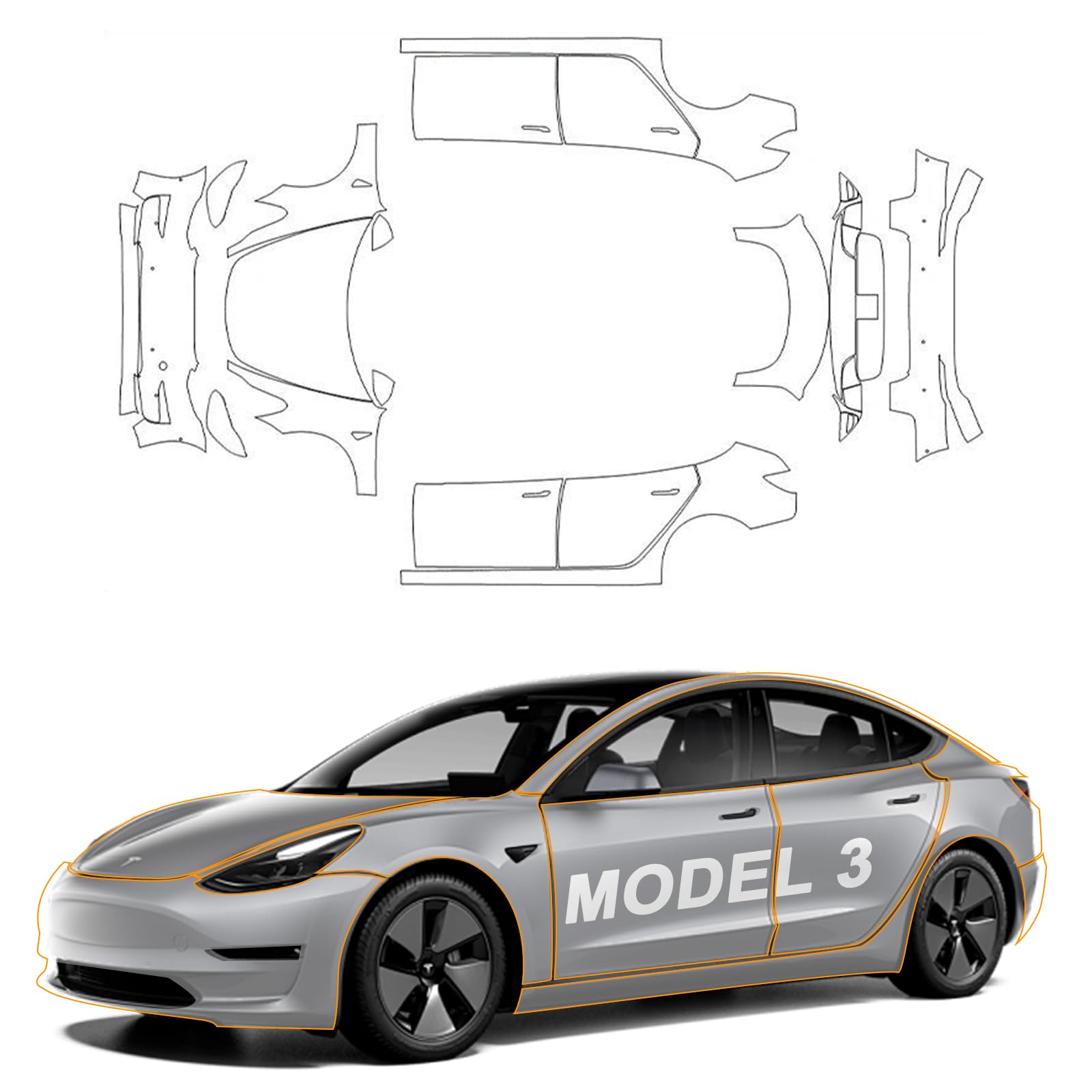 สำหรับรถยนต์เทสล่า รุ่น 3 ปี 2 - Paint Model Kit บทวิจารณ์และราคา