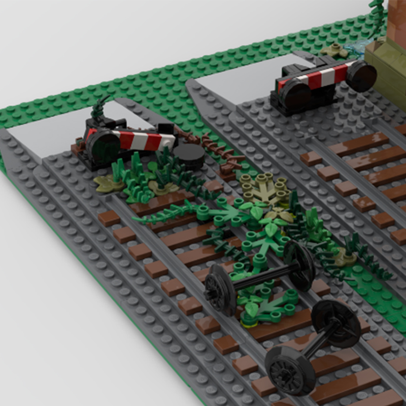 MOC ชุดตัวต่ออาคารโรงเก็บรถไฟแ - Model Kit Train บทวิจารณ์และราคา